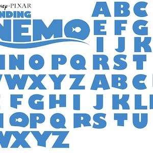 fuente nemo, fuente dory, fuente nemo svg, silueta de fuente nemo, cricut fuente nemo, tinta de fuente recortable nemo