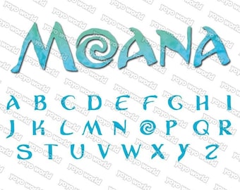 moana font, moana svg, moana font svg, moana font cricut,  moana font silhouette, moana cuttable font-ink