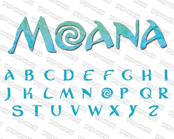 Download Moana Font Moana Svg Moana Font Svg Moana Font Cricut Etsy