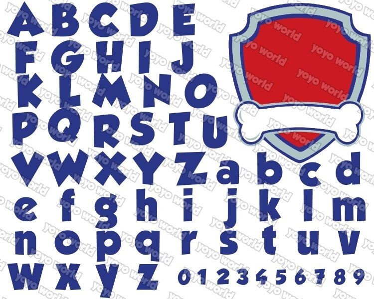 Download Paw Patrol Font Paw Patrol Svg Paw Patrol Font Svg Paw Etsy