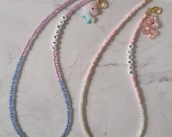 ADOPT A UNICORN Chain for Sunglasses, Eye Glasses, Mask or Id Card Step 1. Choose your Unique Resin Unicorn Charm Step 2. Personalize