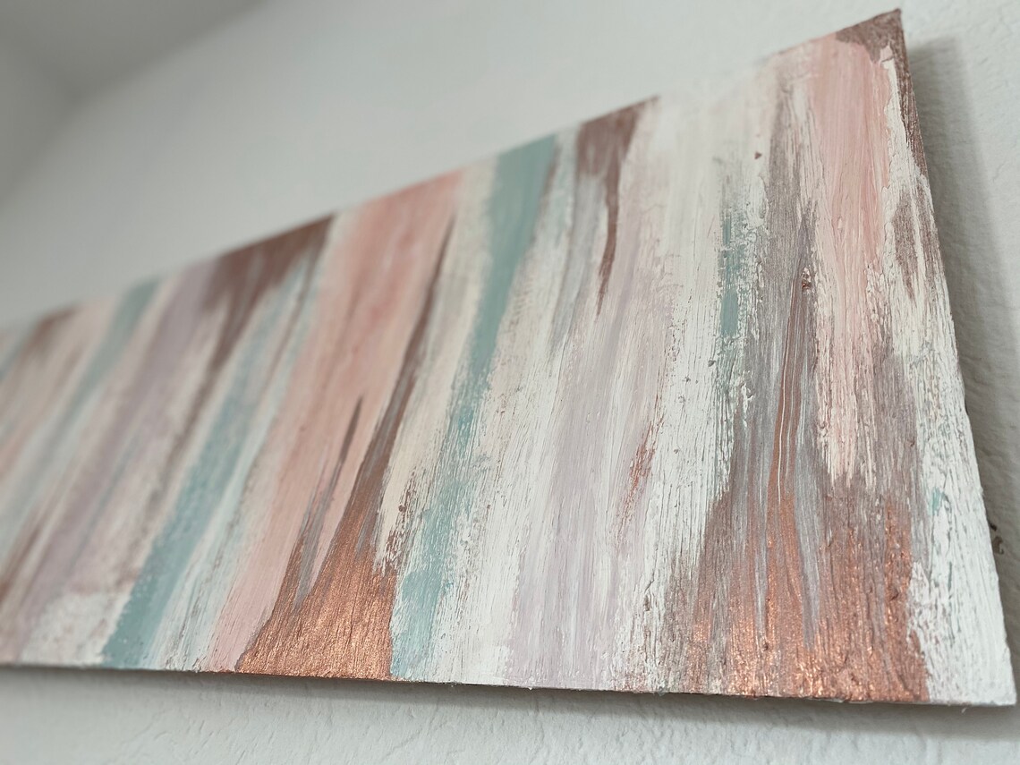 Pastel shadows abstract acrylic painting | Etsy