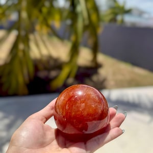 Large Fire Quartz Sphere HQ