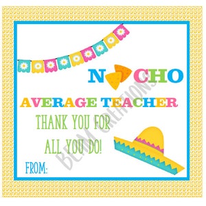 Nacho Average Teacher - Thank you Card