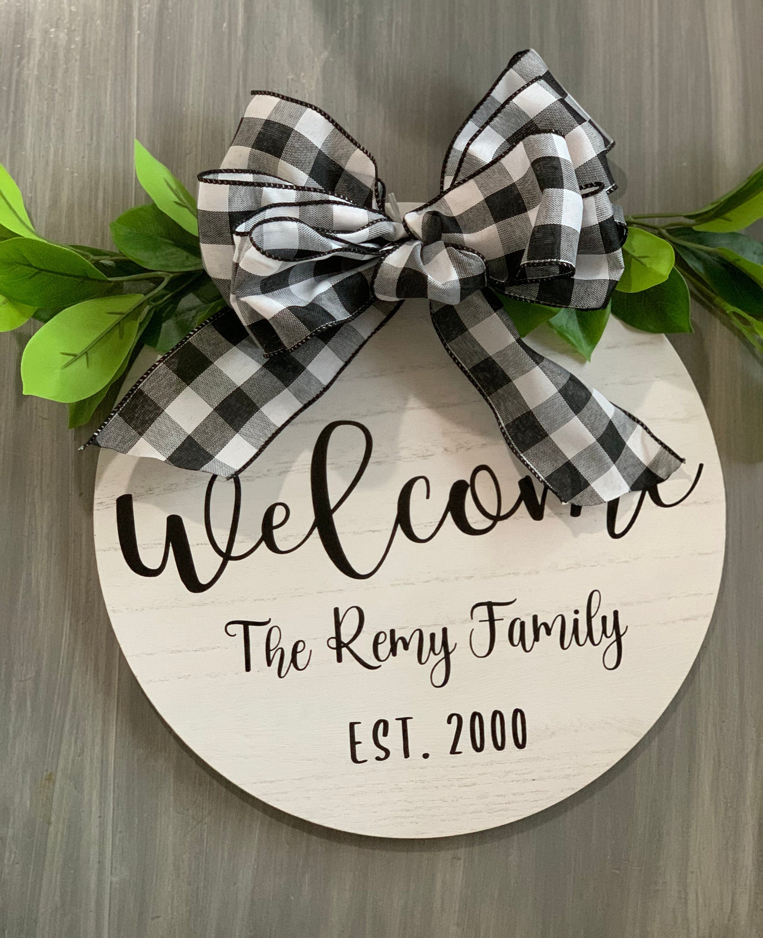 Personalized Wood Door Hanger Etsy