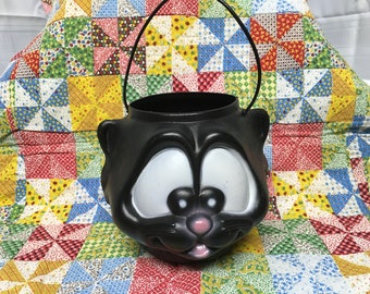 1980s Halloween Cat Trick or Treat Bucket