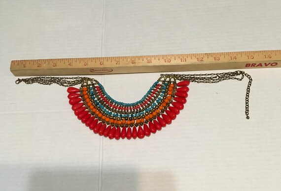 Bib Statement Boho Multicolor Necklace - image 6
