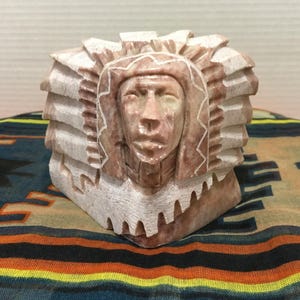 Diana Blueeyes Hand Carved Alabaster Navajo Chief