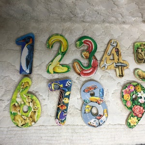 Wood Number Puzzle Pieces for Crafting