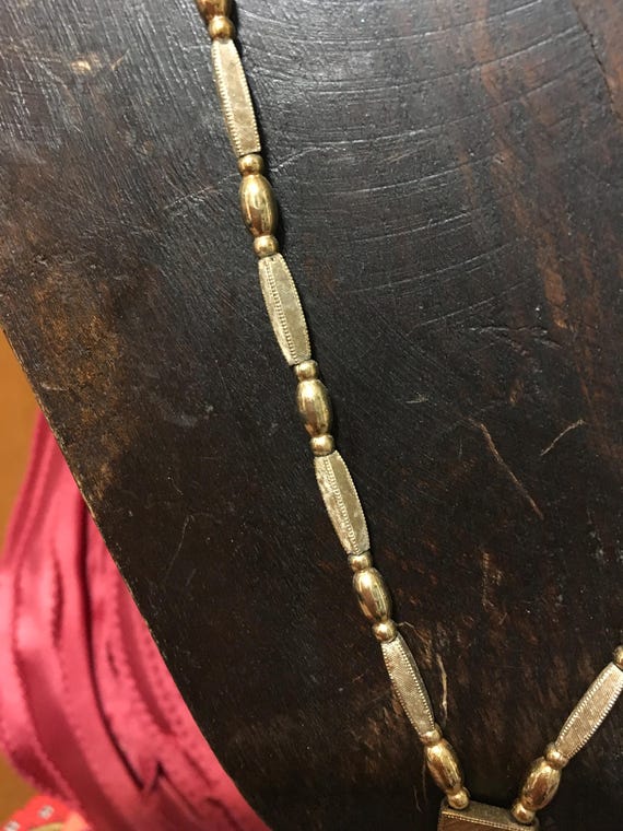 Vintage Rectangle Dangle Necklace - image 4