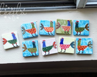 20% OFF - ceramic chicken tile magnet