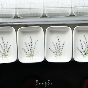 lavender rounded rectangle mini plate, jewelry tray, trinket dish, ring dish