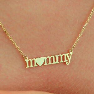 Mommy necklace 14k gold Clearance