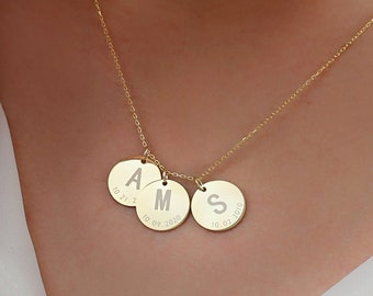 Mom Necklace With Kids Initials - Etsy