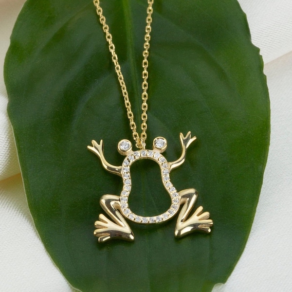 14k Gold Frog Jewelry Etsy