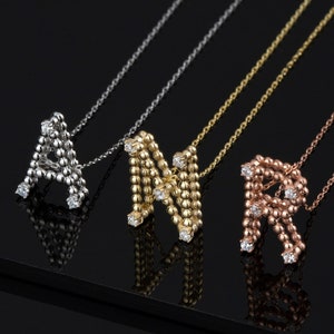 Diamond initial necklace wholesale hotsell