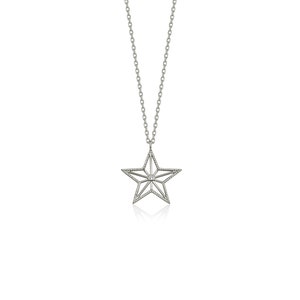 Dainty Gold Diamond Star Necklace, 10k 14k 18k Gold Celestial Pendant Necklace, Birthday Jewelry Gifts for Women, Christmas Gift for Wife 画像 6