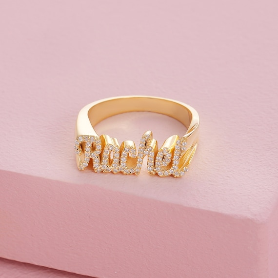 Diamond name ring deals