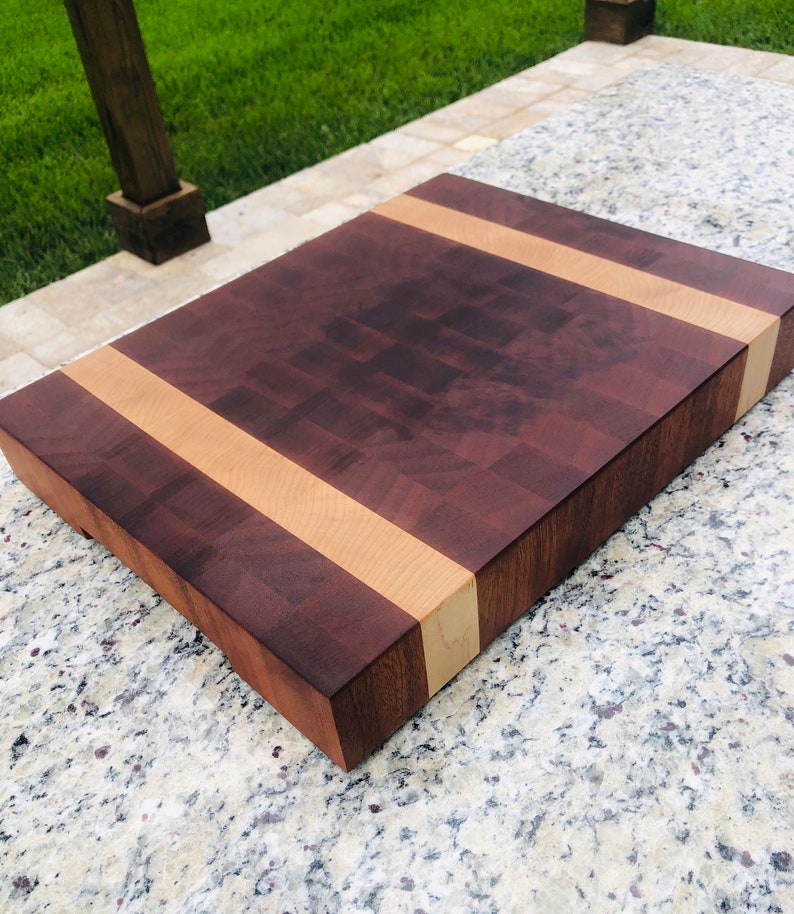 Custom Mahogany and Maple End Grain Cutting Board butcher Etsy