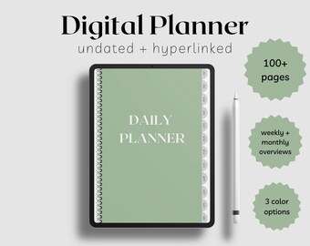 Digital Planner | iPad Planner | Undated Planner | GoodNotes & Notability Compatible | Hyperlinks
