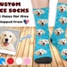 Custom Socks with Dog Face, Personalized Photo Crew Sock Made in USA, Custom Photo Socks, Picture Print Socks, Birthday/Anniversary Gift 