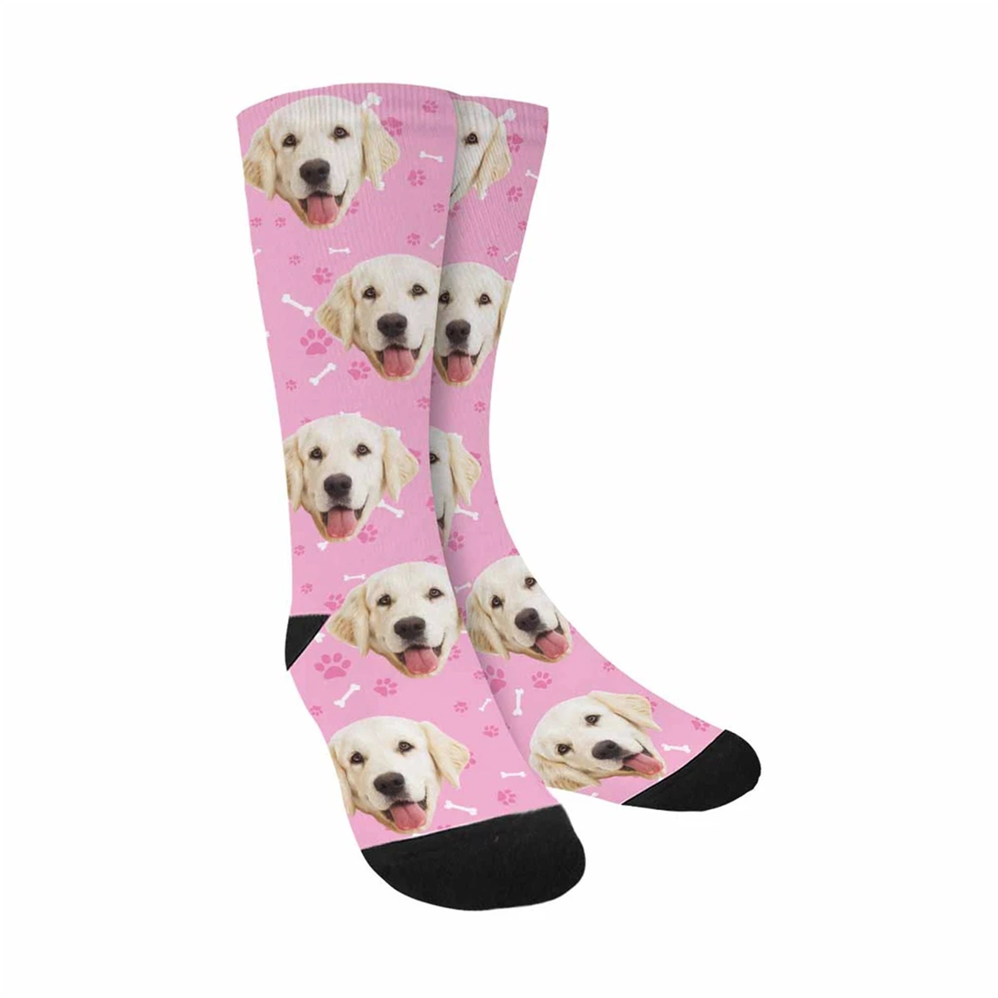 Custom Dog Face on Crew Socks Personalized Unisex Sox with Pet Etsy
