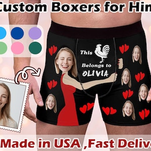 Boxer personalizzati con foto, idea regalo per intimo personalizzato con foto.