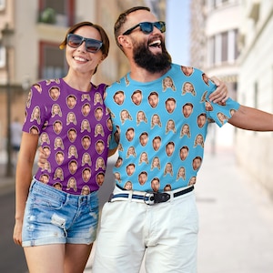 Custom Face T-shirt for Man Women, Personalized Photo TShirt, Couple Shirt with Face, Custom Shirts with Picture for Dad, Gifts for Father