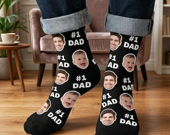 Calzini personalizzati per la festa del papà, Calzini con volti personalizzati, Calzini con foto personalizzate, Regali per la festa del papà, Ti voglio bene papà, Regali per papà