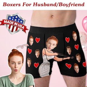 Sous-vêtements personnalisés pour hommes, boxers personnalisés avec photo, sous-vêtements avec photo, cadeau pour mari, cadeau pour petit ami, cadeaux de mariage