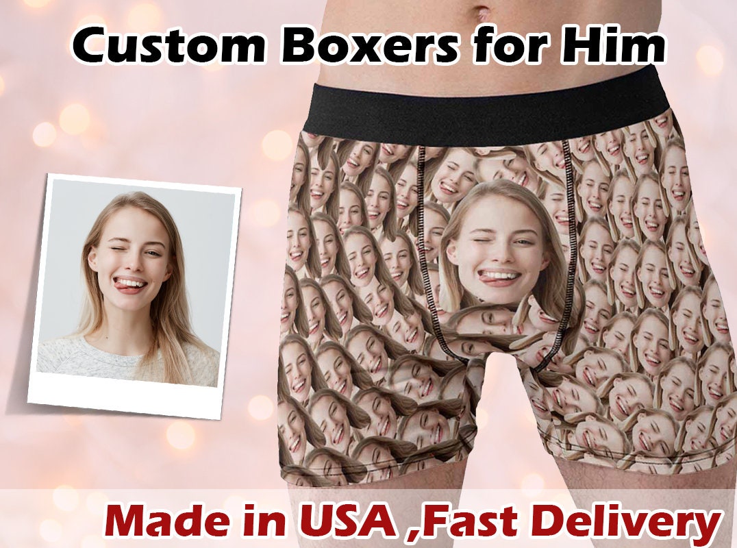 Custom Underwear With Face, Personalized I Licked It so Its Mine Boxers  With Photo, Custom Picture Boxer Gift for Boyfriend Gift for Husband 