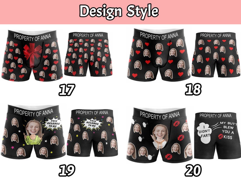 Benutzerdefinierte Gesicht Boxer mit Namen, Foto Unterwäsche, Bild Boxer Briefs, personalisierte Unterwäsche mit Gesicht Bestes Geschenk für Freund / Mann / Vater Bild 6