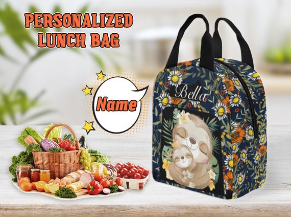 Personalized Sloth Lunch Bag 