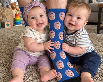 Custom Photo Socks, Personalized Face Print, Novelty Gift (Unisex)