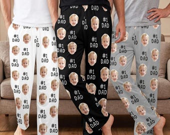 Pyjamabroek op maat, fotocadeau voor vader, moeder, vaderdagcadeau
