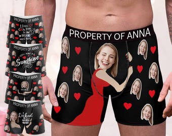 Personalisierte Gesichts Boxer Briefs, Kundenspezifische Foto-Unterwäsche, Geschenke für Ihn