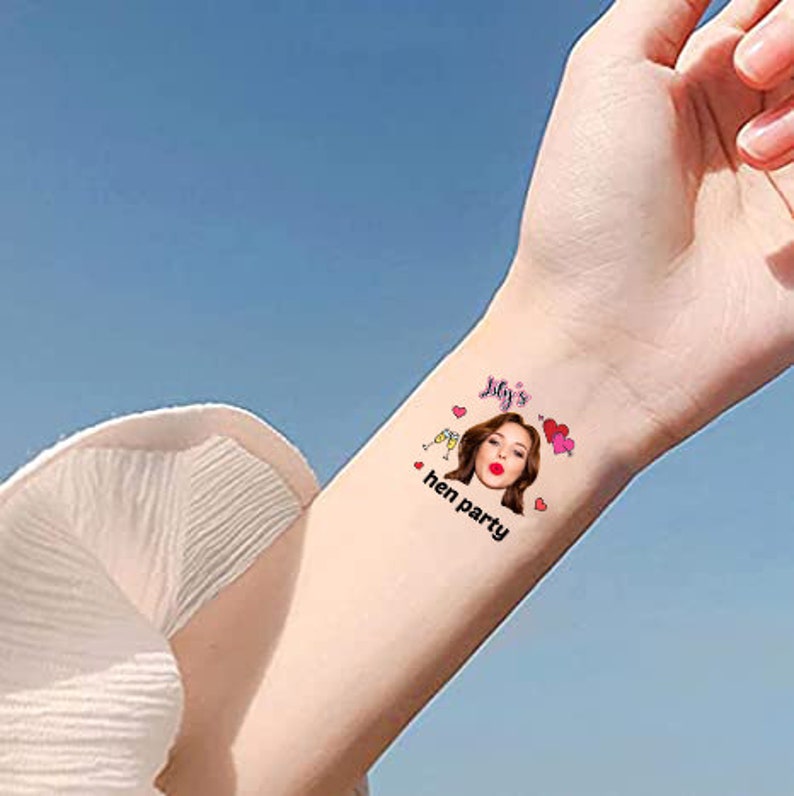 Custom Face Temporary Tattoos Adult Personalized Fake Tattoos Etsy