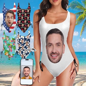 Custom Swimsuit with Face,Personalized Photo Swimwear,Custom Bathing Suit,Customize Women Swimsuit,Birthday Gifts,Bachelorette Party Gift