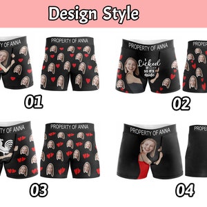 Benutzerdefinierte Gesicht Boxer mit Namen, Foto Unterwäsche, Bild Boxer Briefs, personalisierte Unterwäsche mit Gesicht Bestes Geschenk für Freund / Mann / Vater Bild 2