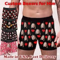 Personalized Face Boxer Briefs, Custom Photo Underwear, Christmas Gifts