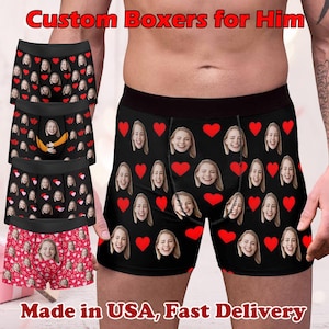 Personalized Underwear for Men, Custom Boxers with Picture, Underwear with Photo, Personalized Boxers, Face Boxer, Father's Day Gift for Dad
