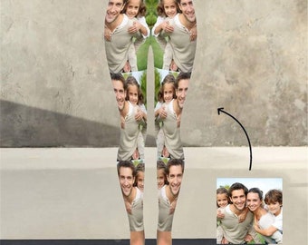 Benutzerdefinierte Bild Low Rise Yoga Leggings, personalisierte Familien Foto Frauen Leggings, Jahrestag / Geburtstag / Muttertagsgeschenke