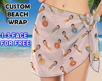 Pareo da spiaggia personalizzato con foto: copricostume personalizzato
