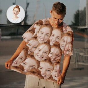 T-shirt personnalisé avec visage pour la fête des pères, t-shirt photo personnalisé, chemise de père, chemises avec photo pour l'enterrement de vie de jeune fille de papa et mari