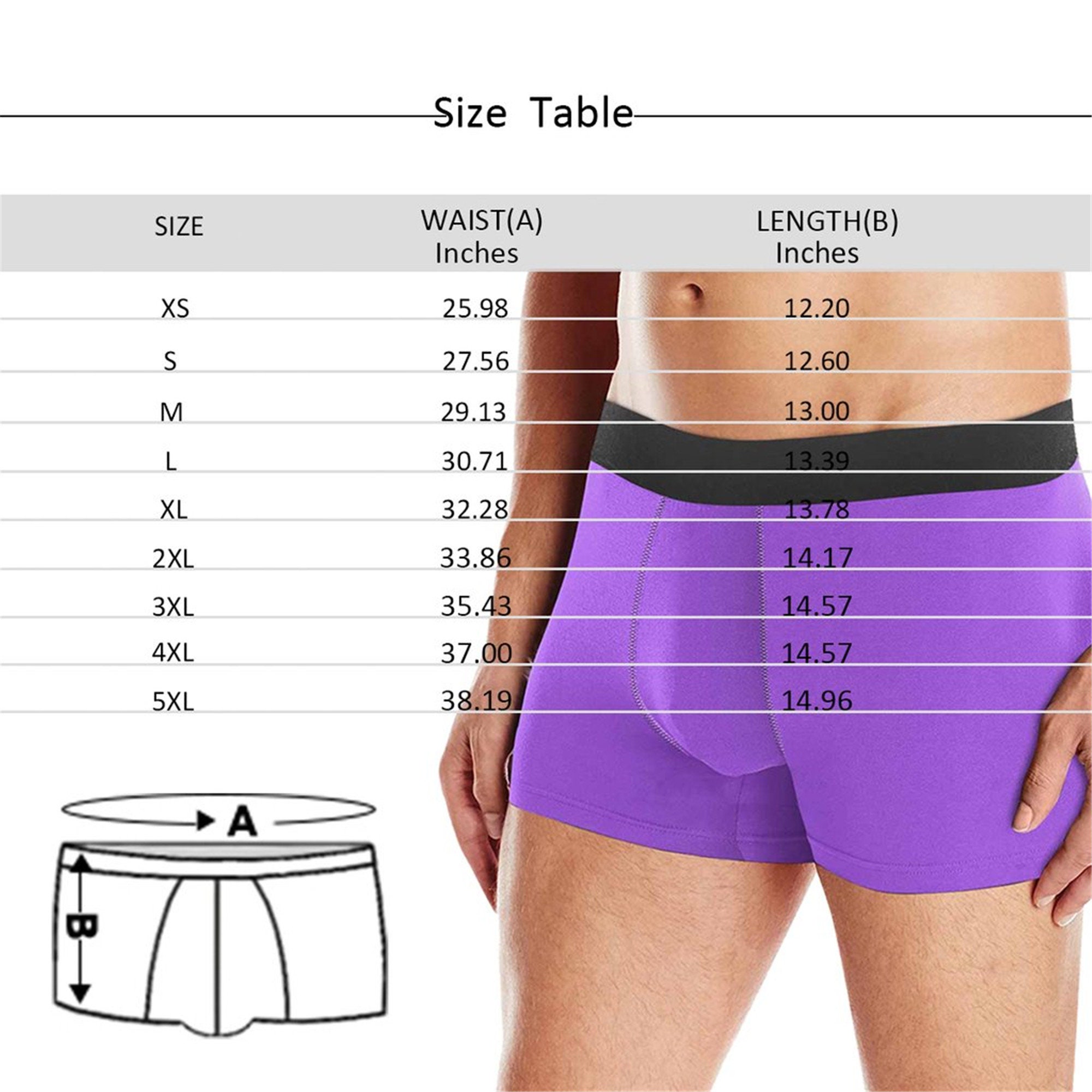 Personalized custom boxer briefs with face men's customized underwear -  CALLIE