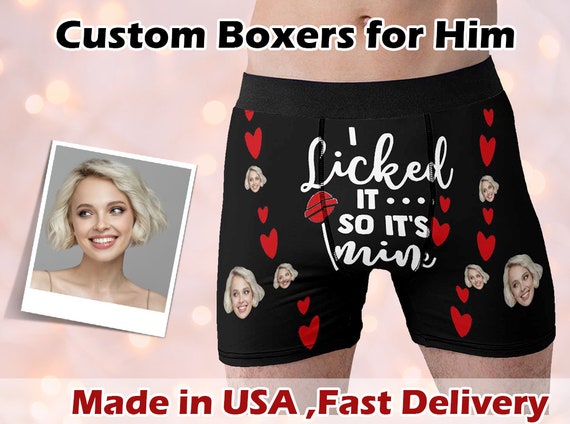 Custom Underwear With Face Personalized I Licked It so Its - Etsy