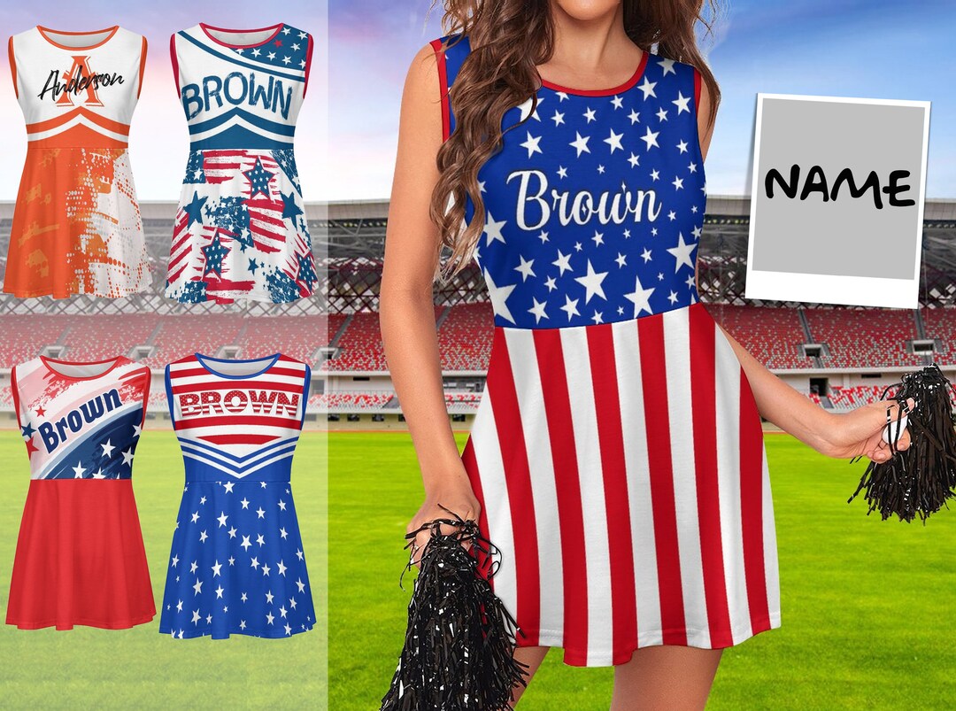 Custom Cheerleading Uniform With Name,personalized Text on Cheerleader