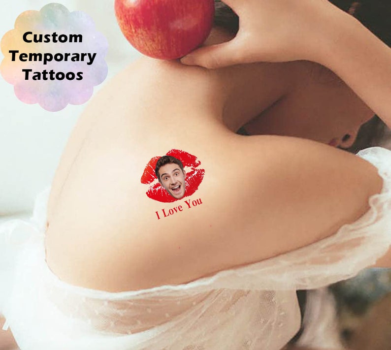 Custom Face Temporary Tattoos Adult Personalized Fake Tattoos Etsy