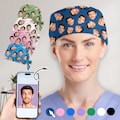 Custom Photo Scrub Cap, Personalized Surgical Hat, Tie Back