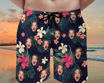 Short de plage personnalisé, maillot de bain photo personnalisé